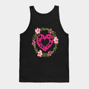 FLOWER HEART ART Tank Top